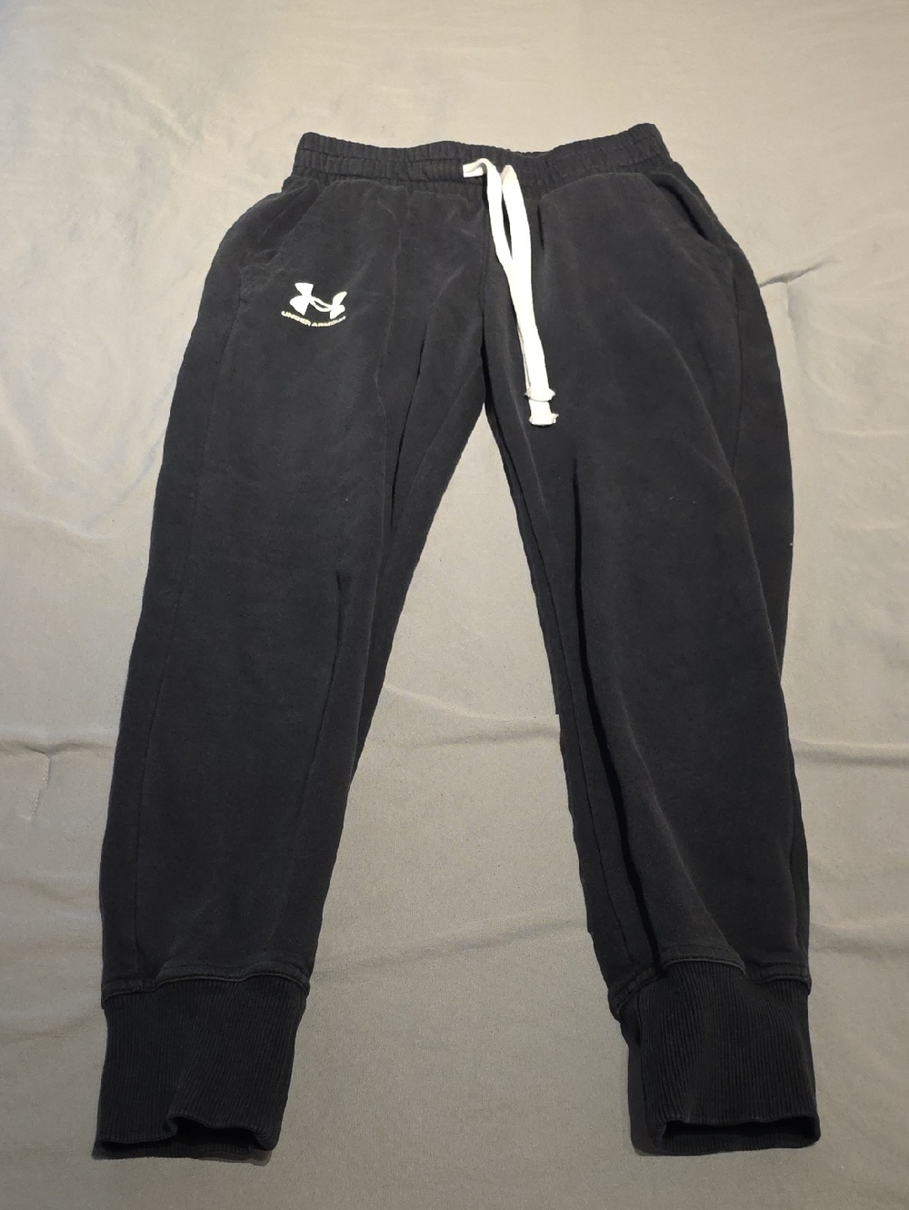 Under Armour Black  Cozy Jogger Pants with White Drawstring